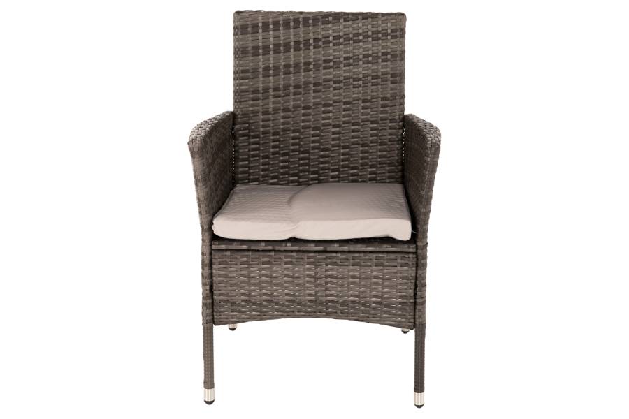 ΣΕΤ ΤΡΑΠΕΖΑΡΙΑΣ ΕΞΩΤ.ΧΩΡΟΥ 5ΤΜΧ HM5965 ΚΑΦΕ RATTAN-ΜΕΤΑΛΛΙΚΟΣ ΣΚΕΛΕΤΟΣ-ΓΥΑΛΙΝΗ ΕΠΙΦΑΝΕΙΑ