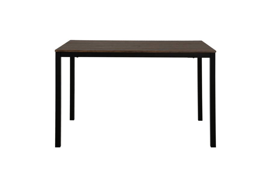 ΤΡΑΠΕΖΙ ΤΡΑΠΕΖΑΡΙΑΣ GOOSE HM9532 MDF ΚΑΡΥΔΙ-ΜΑΥΡΟ ΜΕΤΑΛΛΟ 120X80Χ75Yεκ.