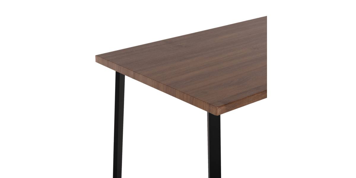ΤΡΑΠΕΖΙ ΤΡΑΠΕΖΑΡΙΑΣ JAY HM9531 MDF ΚΑΡΥΔΙ-ΜΑΥΡA ΜΕΤΑΛΛΙΚΑ ΠΟΔΙΑ 120x70x76Υεκ.