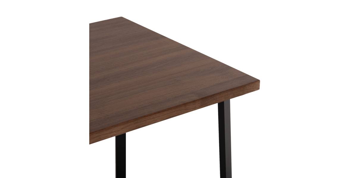 ΤΡΑΠΕΖΙ ΤΡΑΠΕΖΑΡΙΑΣ JAY HM9531 MDF ΚΑΡΥΔΙ-ΜΑΥΡA ΜΕΤΑΛΛΙΚΑ ΠΟΔΙΑ 120x70x76Υεκ.