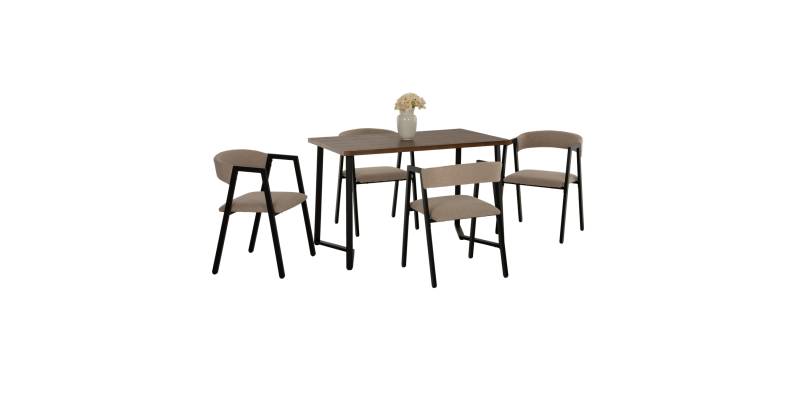 ΣΕΤ ΤΡΑΠΕΖΑΡΙΑΣ JAY 5ΤΜΧ HM9529.02 ΚΑΡΥΔΙ ΤΡΑΠΕΖΙ-ΜΠΕΖ ΚΑΡΕΚΛΕΣ 120x70x76Yεκ.