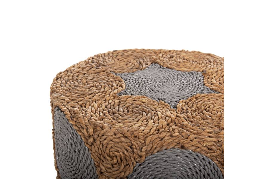ΣΚΑΜΠΟ BEAM HM7826 ΞΥΛΟ ΤΕΑΚ ΚΑΙ SEAGRASS ΣΕ ΦΥΣΙΚΟ & ΓΚΡΙ Φ43x45Yεκ.