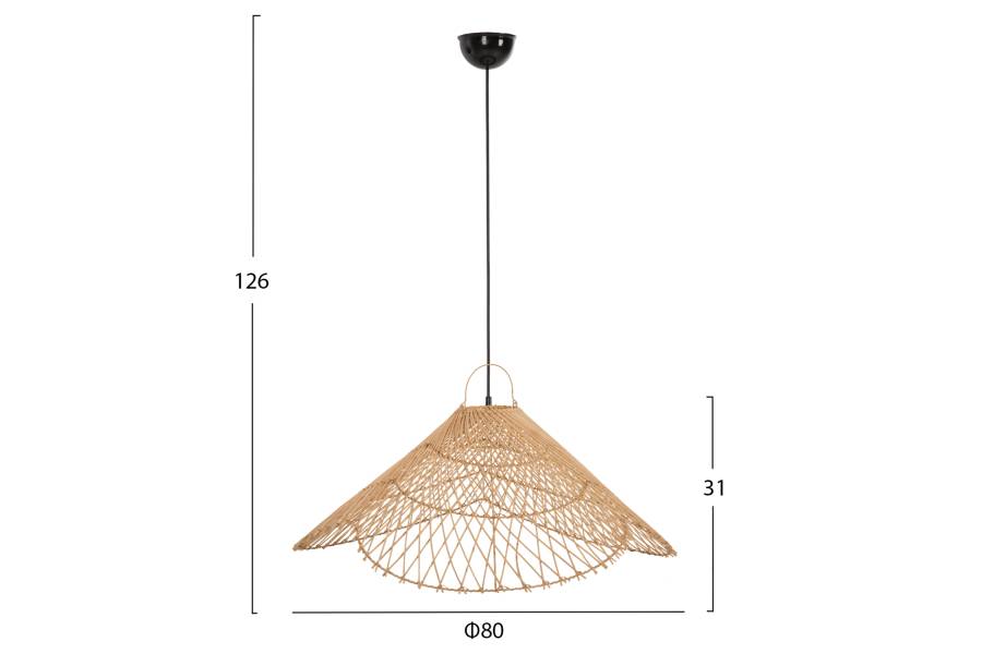 ΦΩΤΙΣΤΙΚΟ ΟΡΟΦΗΣ ΚΡΕΜΑΣΤΟ HM7879.02 RATTAN ΣΕ ΦΥΣΙΚΟ ΧΡΩΜΑ Φ80x126Υ εκ.