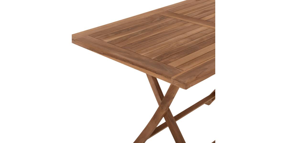 ΤΡΑΠΕΖΙ ΤΡΑΠΕΖΑΡΙΑΣ KENDALL ΠΤΥΣΣΟΜΕΝΟ HM9542 TEAK ΣΕ ΦΥΣΙΚΟ ΧΡΩΜΑ 120x80x75Yεκ.