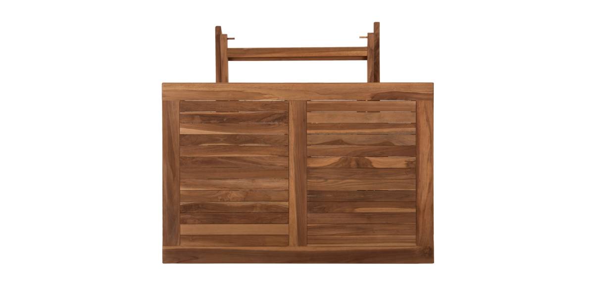 ΤΡΑΠΕΖΙ ΤΡΑΠΕΖΑΡΙΑΣ KENDALL ΠΤΥΣΣΟΜΕΝΟ HM9542 TEAK ΣΕ ΦΥΣΙΚΟ ΧΡΩΜΑ 120x80x75Yεκ.