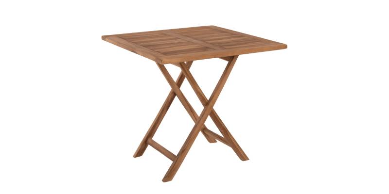 ΤΡΑΠΕΖΙ ΤΕΤΡΑΓΩΝΟ KENDALL ΠΤΥΣΣΟΜΕΝΟ HM9544 TEAK ΣΕ ΦΥΣΙΚΟ ΧΡΩΜΑ 80x80x75Yεκ.