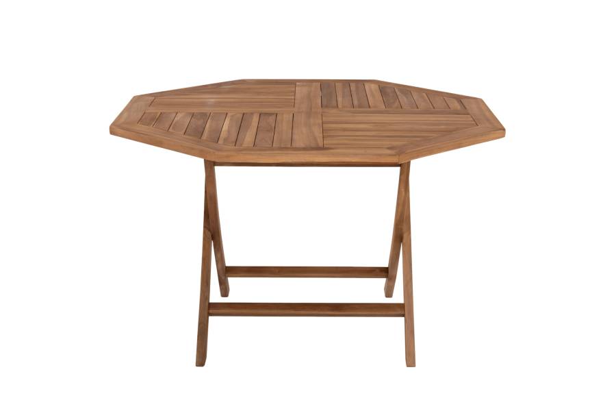 ΤΡΑΠΕΖΙ ΠΟΛΥΓΩΝΟ KENDALL ΠΤΥΣΣΟΜΕΝΟ HM9545 TEAK ΣΕ ΦΥΣΙΚΟ ΧΡΩΜΑ 120x120x75Yεκ.