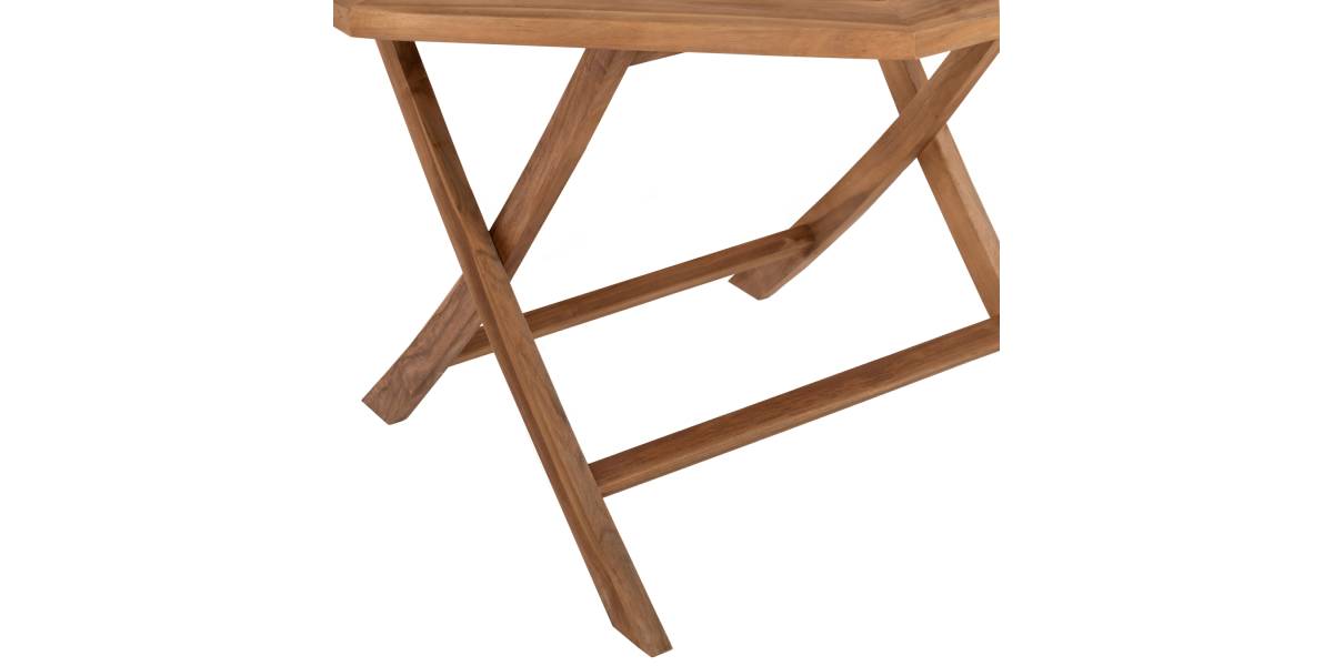 ΤΡΑΠΕΖΙ ΠΟΛΥΓΩΝΟ KENDALL ΠΤΥΣΣΟΜΕΝΟ HM9545 TEAK ΣΕ ΦΥΣΙΚΟ ΧΡΩΜΑ 120x120x75Yεκ.