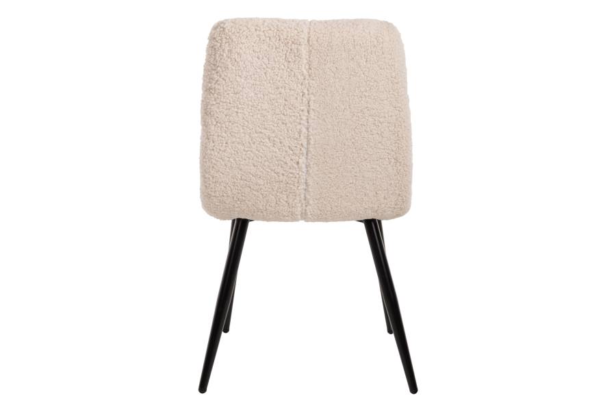 ΚΑΡΕΚΛΑ SHELLY HM8590.02 ΛΕΥΚΟ TEDDY ΥΦΑΣΜΑ ME ΜΕΤΑΛΛΙΚΑ ΜΑΥΡΑ ΠΟΔΙΑ 48x64x87Yεκ.