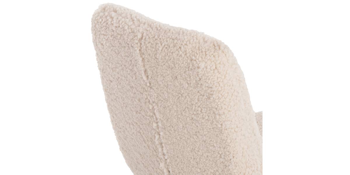 ΚΑΡΕΚΛΑ SHELLY HM8590.02 ΛΕΥΚΟ TEDDY ΥΦΑΣΜΑ ME ΜΕΤΑΛΛΙΚΑ ΜΑΥΡΑ ΠΟΔΙΑ 48x64x87Yεκ.
