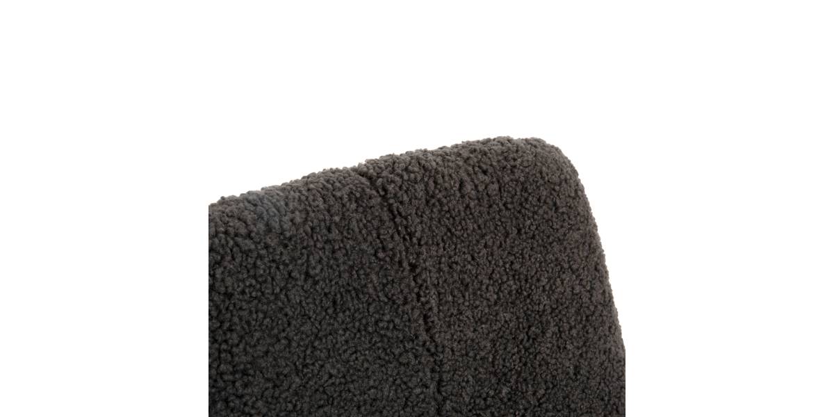 ΚΑΡΕΚΛΑ SHELLY HM8590.01 ΓΚΡΙ TEDDY ΥΦΑΣΜΑ ME ΜΕΤΑΛΛΙΚΑ ΜΑΥΡΑ ΠΟΔΙΑ 48x64x87Yεκ.