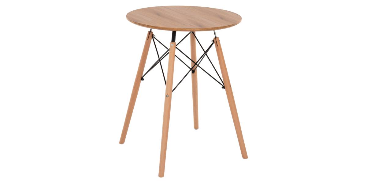 ΤΡΑΠΕΖΙ ΣΤΡΟΓΓΥΛΟ MINIMAL HM0060.04 ΦΥΣΙΚΟ ΧΡΩΜΑ MDF-ΠΟΔΙΑ ΟΞΙΑΣ ΣΕ ΦΥΣΙΚΟ ΧΡΩΜΑ Φ60Χ76Υεκ.