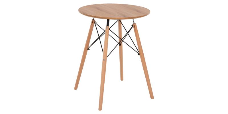 ΤΡΑΠΕΖΙ ΣΤΡΟΓΓΥΛΟ MINIMAL HM0060.04 ΦΥΣΙΚΟ ΧΡΩΜΑ MDF-ΠΟΔΙΑ ΟΞΙΑΣ ΣΕ ΦΥΣΙΚΟ ΧΡΩΜΑ Φ60Χ76Υεκ.