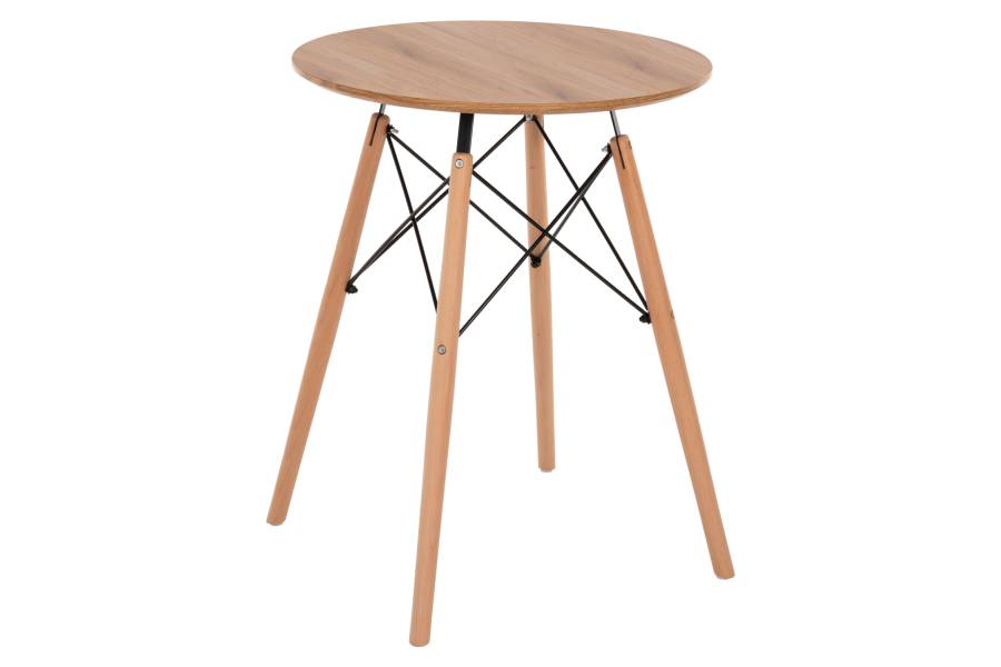 ΤΡΑΠΕΖΙ ΣΤΡΟΓΓΥΛΟ MINIMAL HM0060.04 ΦΥΣΙΚΟ ΧΡΩΜΑ MDF-ΠΟΔΙΑ ΟΞΙΑΣ ΣΕ ΦΥΣΙΚΟ ΧΡΩΜΑ Φ60Χ76Υεκ.