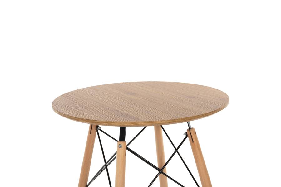 ΤΡΑΠΕΖΙ ΣΤΡΟΓΓΥΛΟ MINIMAL HM0060.04 ΦΥΣΙΚΟ ΧΡΩΜΑ MDF-ΠΟΔΙΑ ΟΞΙΑΣ ΣΕ ΦΥΣΙΚΟ ΧΡΩΜΑ Φ60Χ76Υεκ.