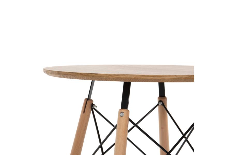 ΤΡΑΠΕΖΙ ΣΤΡΟΓΓΥΛΟ MINIMAL HM0060.04 ΦΥΣΙΚΟ ΧΡΩΜΑ MDF-ΠΟΔΙΑ ΟΞΙΑΣ ΣΕ ΦΥΣΙΚΟ ΧΡΩΜΑ Φ60Χ76Υεκ.