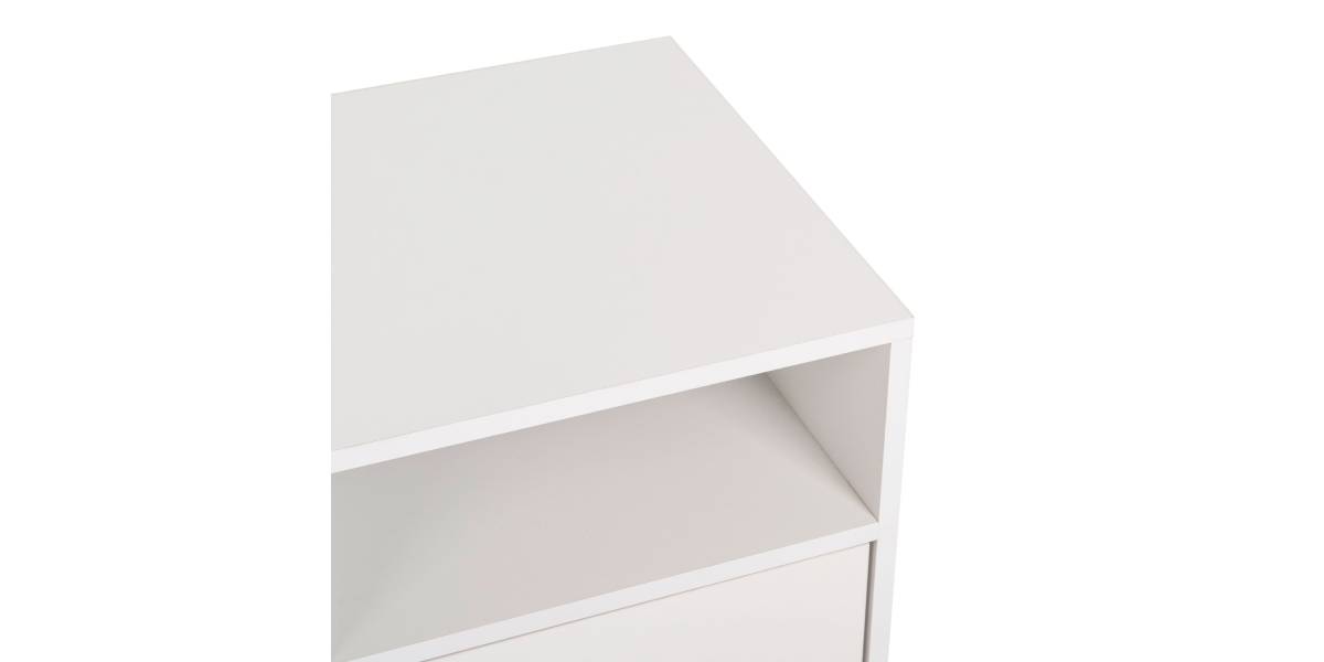 ΚΟΜΟΔΙΝΟ ΜΕΛΑΜΙΝΗΣ MALORY HM2205.05 ΛΕΥΚO 40x40x50Yεκ.