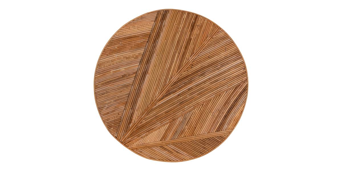 ΤΡΑΠΕΖΙ ΣΑΛΟΝΙΟΥ GATSBY ΣΤΡΟΓΓΥΛΟ HM9651 RATTAN ΧΡΩΜΑ ΦΥΣΙΚΟ Φ100x50Y εκ.