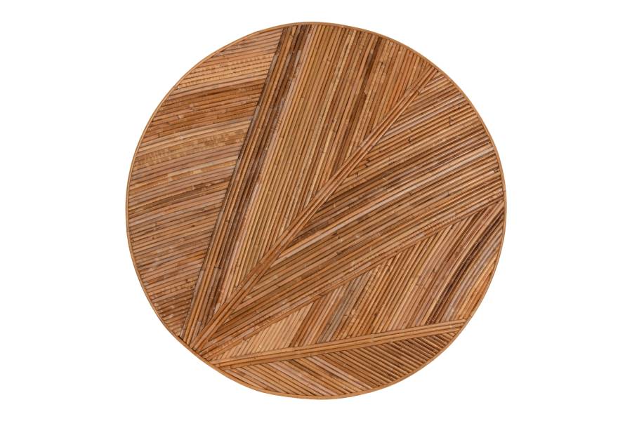 ΤΡΑΠΕΖΙ ΣΑΛΟΝΙΟΥ GATSBY ΣΤΡΟΓΓΥΛΟ HM9651 RATTAN ΧΡΩΜΑ ΦΥΣΙΚΟ Φ100x50Y εκ.