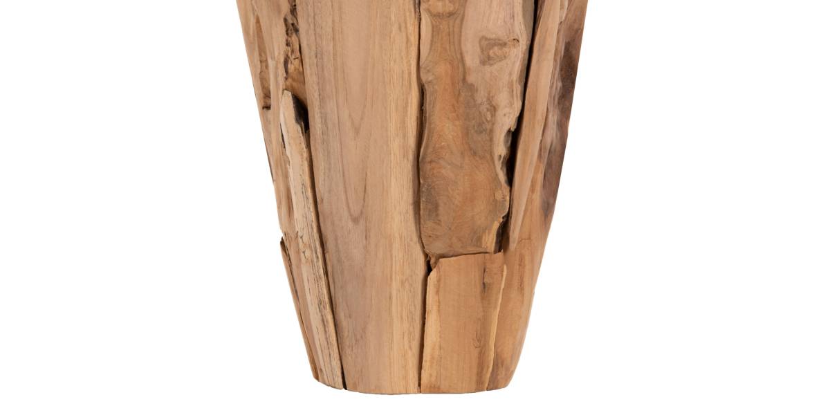 ΔΙΑΚΟΣΜΗΤΙΚΟ ΒΑΖΟ ZENIA HM7918 ΑΠΟ ΚΟΜΜΑΤΙΑ ΑΝΑΚΥΚΛΩΜΕΝΟΥ ΞΥΛΟΥ TEAK ΣΕ ΦΥΣΙΚΟ Φ20x40Yεκ.