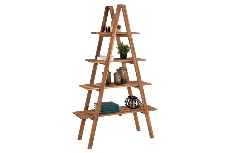ΒΙΒΛΙΟΘΗΚΗ STAM HM7895 TEAK ΞΥΛΟ ΣΕ ΦΥΣΙΚΟ ΧΡΩΜΑ 120x33x180Y εκ.
