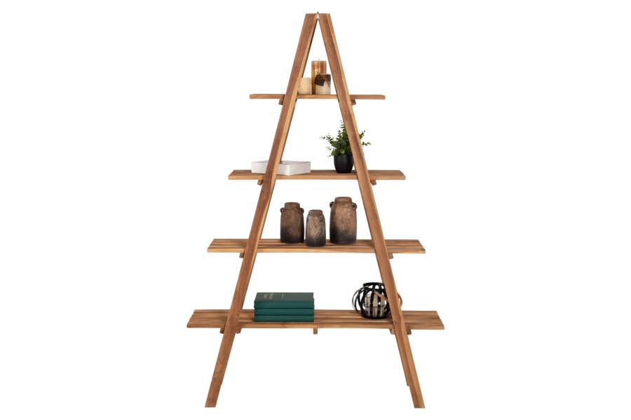 ΒΙΒΛΙΟΘΗΚΗ STAM HM7895 TEAK ΞΥΛΟ ΣΕ ΦΥΣΙΚΟ ΧΡΩΜΑ 120x33x180Y εκ.