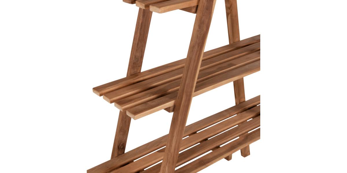 ΒΙΒΛΙΟΘΗΚΗ STAM HM7895 TEAK ΞΥΛΟ ΣΕ ΦΥΣΙΚΟ ΧΡΩΜΑ 120x33x180Y εκ.