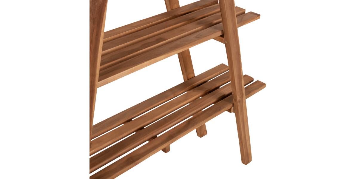 ΒΙΒΛΙΟΘΗΚΗ STAM HM7895 TEAK ΞΥΛΟ ΣΕ ΦΥΣΙΚΟ ΧΡΩΜΑ 120x33x180Y εκ.