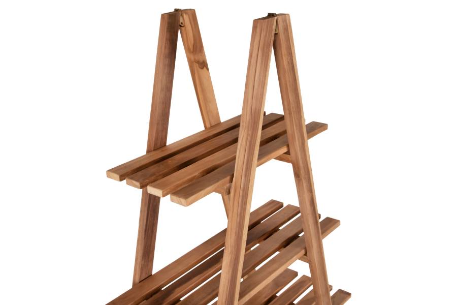ΒΙΒΛΙΟΘΗΚΗ STAM HM7895 TEAK ΞΥΛΟ ΣΕ ΦΥΣΙΚΟ ΧΡΩΜΑ 120x33x180Y εκ.