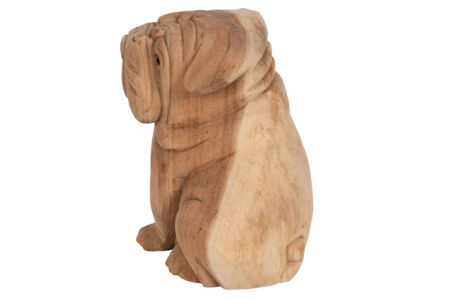 ΕΠΙΤΡΑΠΕΖΙΟ ΔΙΑΚΟΣΜΗΤΙΚΟ DOZER BULLDOG ΞΥΛΟ SUAR ΣΕ ΦΥΣΙΚΟ ΧΡΩΜΑ HM7925 18x14x20Y εκ.
