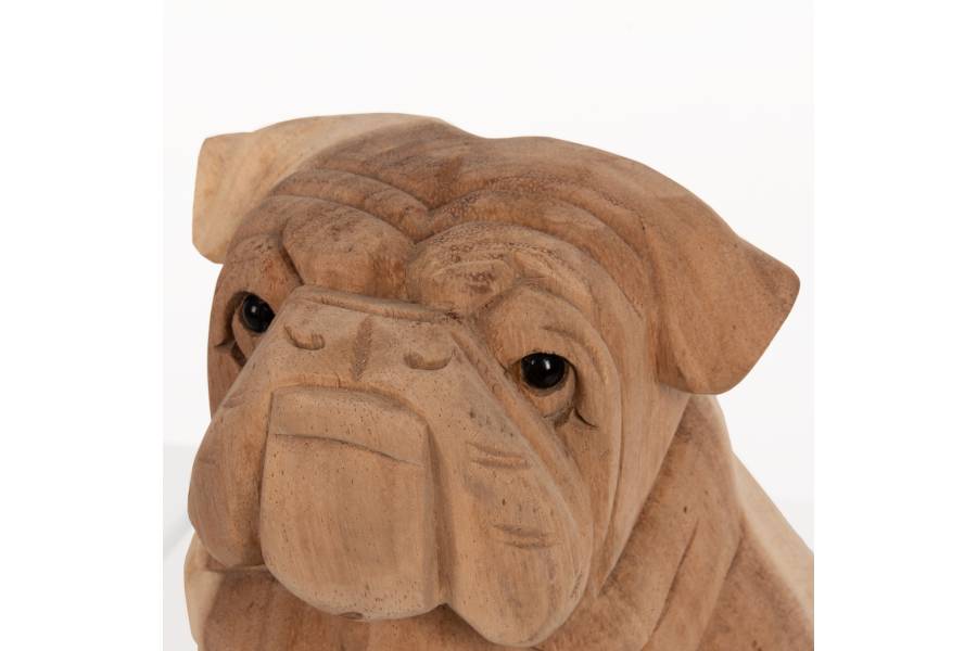ΕΠΙΤΡΑΠΕΖΙΟ ΔΙΑΚΟΣΜΗΤΙΚΟ DOZER BULLDOG ΞΥΛΟ SUAR ΣΕ ΦΥΣΙΚΟ ΧΡΩΜΑ HM7925 18x14x20Y εκ.