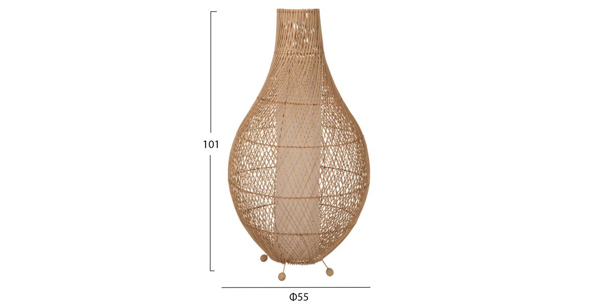 ΦΩΤΙΣΤΙΚΟ ΔΑΠΕΔΟΥ HM7835 RATTAN ΣΕ ΦΥΣΙΚΟ ΧΡΩΜΑ Φ55x101Υεκ.