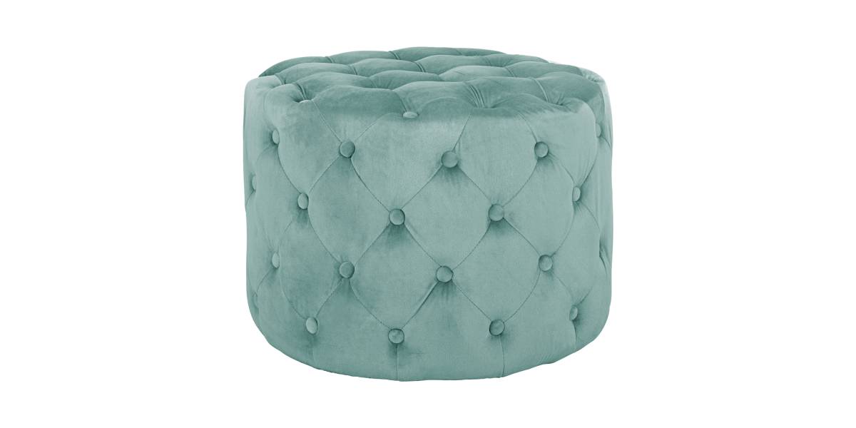 ΣΚΑΜΠΟ KASSIE ΦΥΣΤΙΚΙ ΒΕΛΟΥΔΟ ΤΥΠΟΥ CHESTERFIELD HM8406.07 Φ60X43Υ εκ.