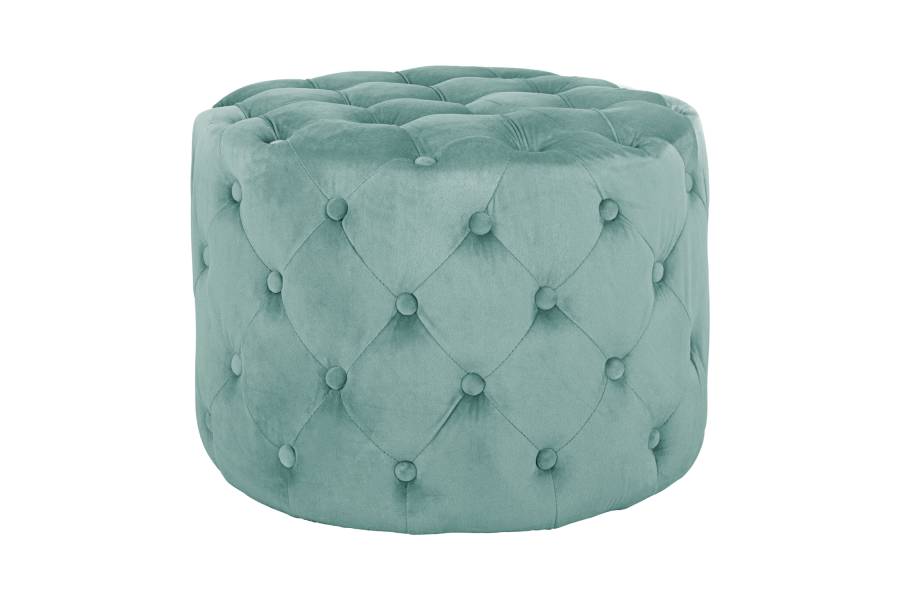 ΣΚΑΜΠΟ KASSIE ΦΥΣΤΙΚΙ ΒΕΛΟΥΔΟ ΤΥΠΟΥ CHESTERFIELD HM8406.07 Φ60X43Υ εκ.