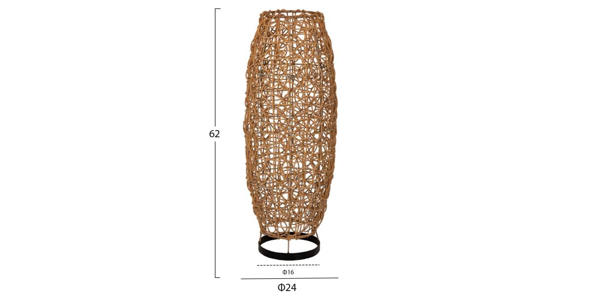 ΦΩΤΙΣΤΙΚΟ ΔΑΠΕΔΟΥ HM7877 RATTAN ΣΕ ΦΥΣΙΚΟ ΧΡΩΜΑ Φ24x62Yεκ.