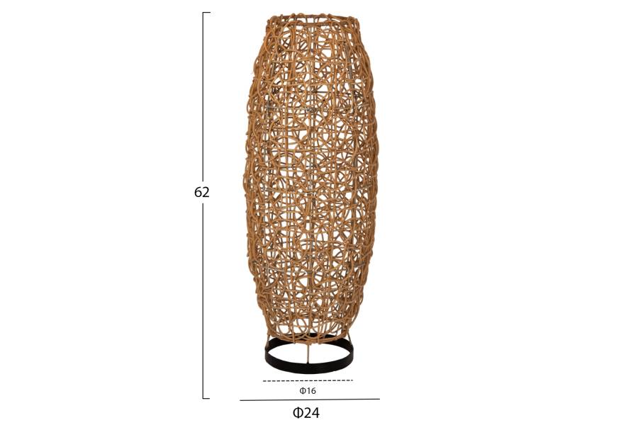 ΦΩΤΙΣΤΙΚΟ ΔΑΠΕΔΟΥ HM7877 RATTAN ΣΕ ΦΥΣΙΚΟ ΧΡΩΜΑ Φ24x62Yεκ.