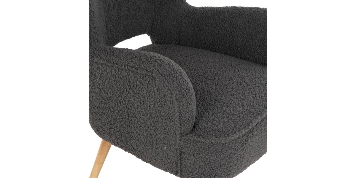ΜΠΕΡΖΕΡΑ ΠΟΛΥΘΡΟΝΑ MYLIE ΓΚΡΙ ΜΠΟΥΚΛΕ HM8394.21 66X75X93Υ εκ.