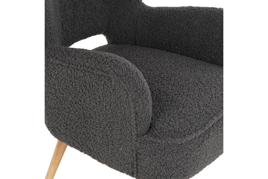 ΜΠΕΡΖΕΡΑ ΠΟΛΥΘΡΟΝΑ MYLIE ΓΚΡΙ ΜΠΟΥΚΛΕ HM8394.21 66X75X93Υ εκ.