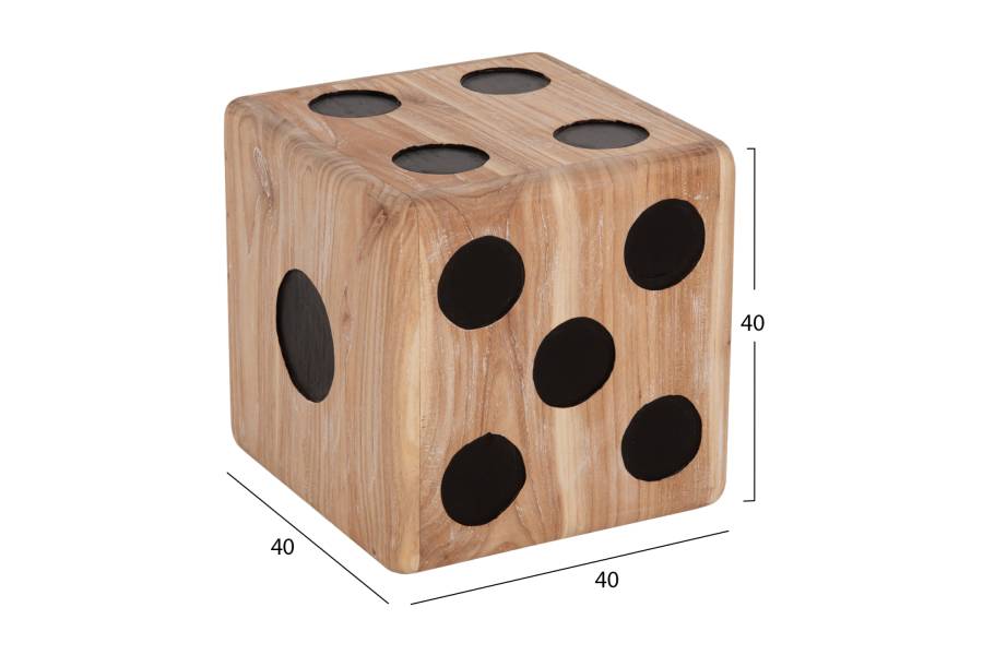 ΣΚΑΜΠΟ ΖΑΡΙ HM7898 ΞΥΛΟ ΤΕΑΚ ΣΕ WHITE WASH ΧΡΩΜΑ 40x40x40 εκ.