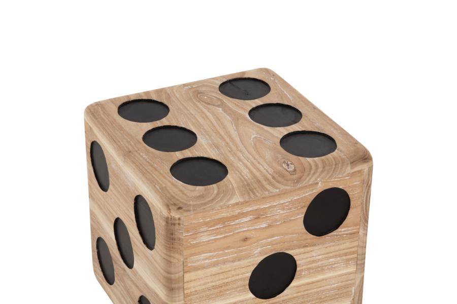 ΣΚΑΜΠΟ ΖΑΡΙ HM7898 ΞΥΛΟ ΤΕΑΚ ΣΕ WHITE WASH ΧΡΩΜΑ 40x40x40 εκ.