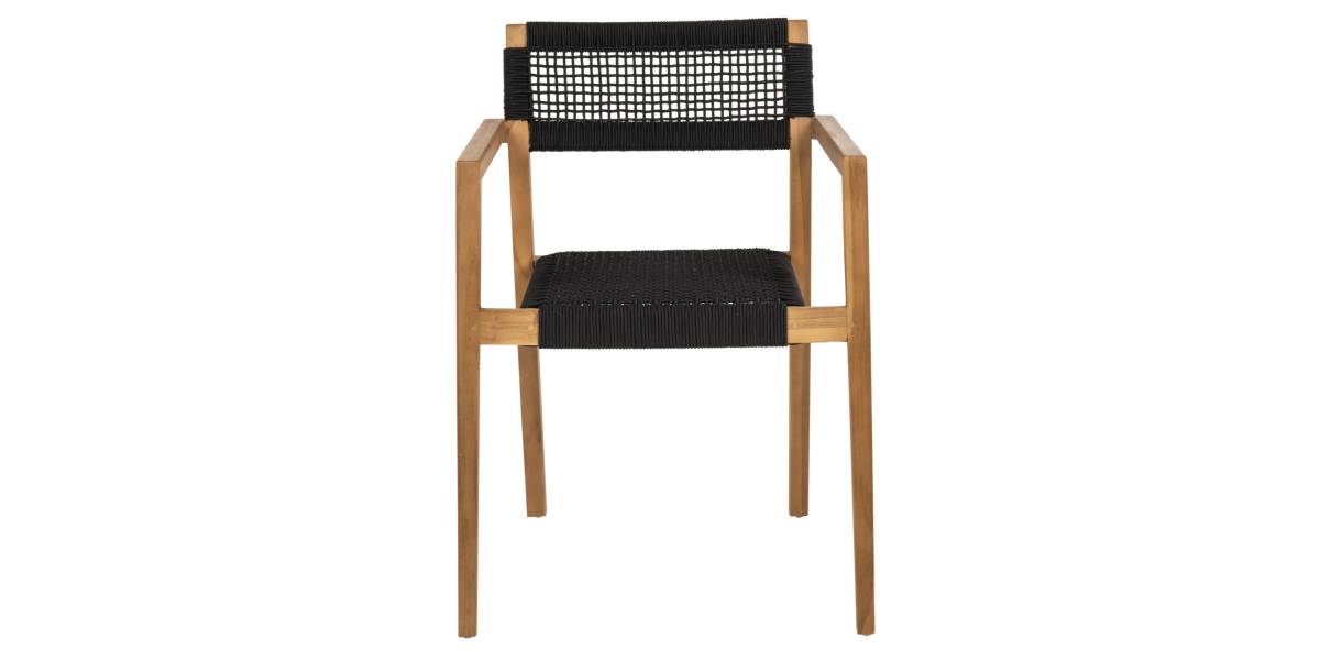 ΠΟΛΥΘΡΟΝΑ CHARLOTTE HM9637.02 ΞΥΛΟ TEAK ΦΥΣΙΚΟ & ΜΑΥΡΟ ΣΧΟΙΝΙ 59x54x83Y εκ.