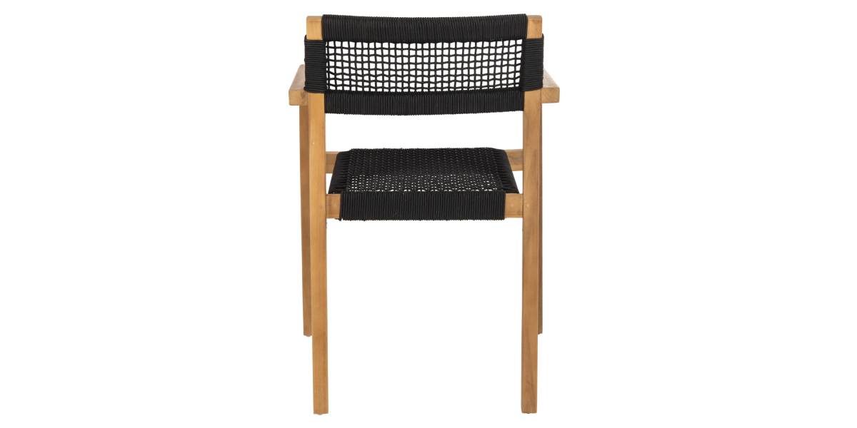 ΠΟΛΥΘΡΟΝΑ CHARLOTTE HM9637.02 ΞΥΛΟ TEAK ΦΥΣΙΚΟ & ΜΑΥΡΟ ΣΧΟΙΝΙ 59x54x83Y εκ.