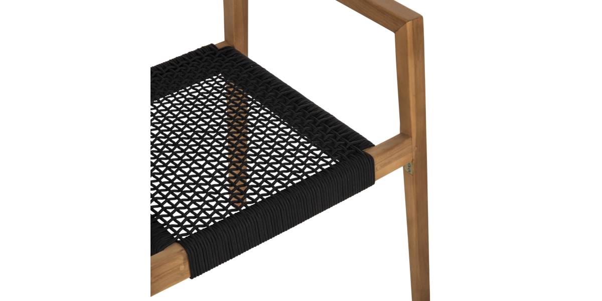 ΠΟΛΥΘΡΟΝΑ CHARLOTTE HM9637.02 ΞΥΛΟ TEAK ΦΥΣΙΚΟ & ΜΑΥΡΟ ΣΧΟΙΝΙ 59x54x83Y εκ.