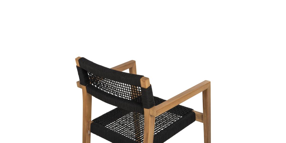 ΠΟΛΥΘΡΟΝΑ CHARLOTTE HM9637.02 ΞΥΛΟ TEAK ΦΥΣΙΚΟ & ΜΑΥΡΟ ΣΧΟΙΝΙ 59x54x83Y εκ.