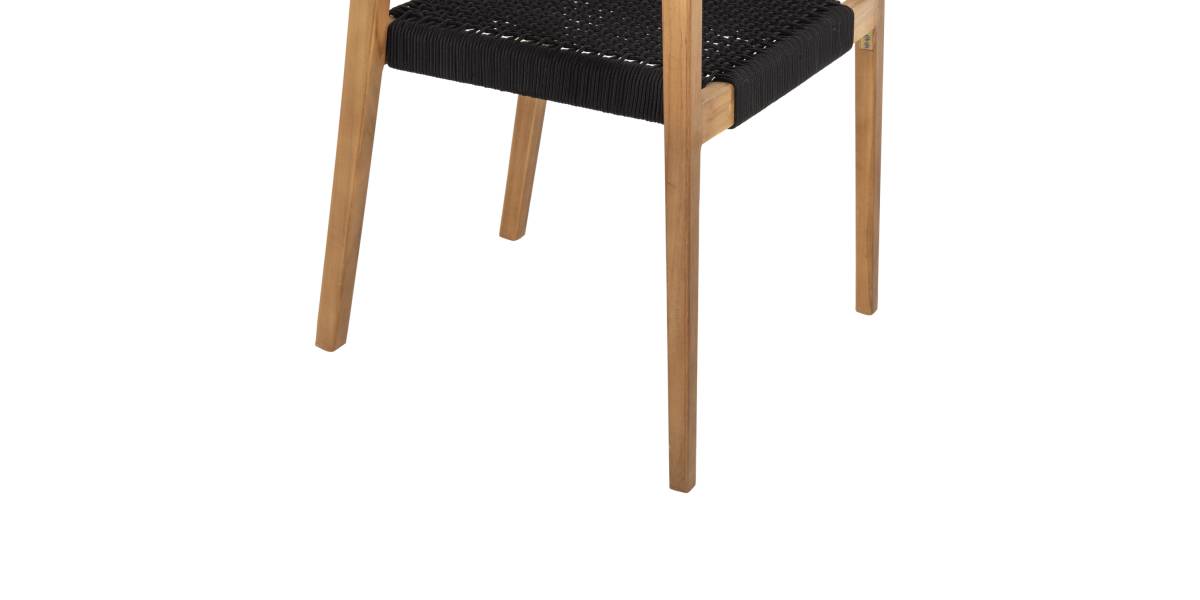 ΠΟΛΥΘΡΟΝΑ CHARLOTTE HM9637.02 ΞΥΛΟ TEAK ΦΥΣΙΚΟ & ΜΑΥΡΟ ΣΧΟΙΝΙ 59x54x83Y εκ.