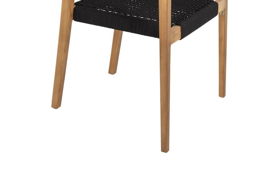 ΠΟΛΥΘΡΟΝΑ CHARLOTTE HM9637.02 ΞΥΛΟ TEAK ΦΥΣΙΚΟ & ΜΑΥΡΟ ΣΧΟΙΝΙ 59x54x83Y εκ.