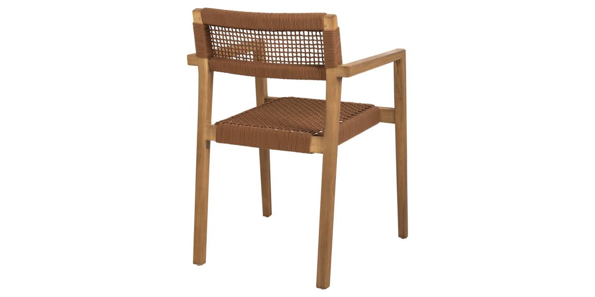 ΠΟΛΥΘΡΟΝΑ CHARLOTTE HM9637.01 ΞΥΛΟ TEAK ΦΥΣΙΚΟ & ΚΑΦΕ ΣΧΟΙΝΙ 59x54x83Y εκ.