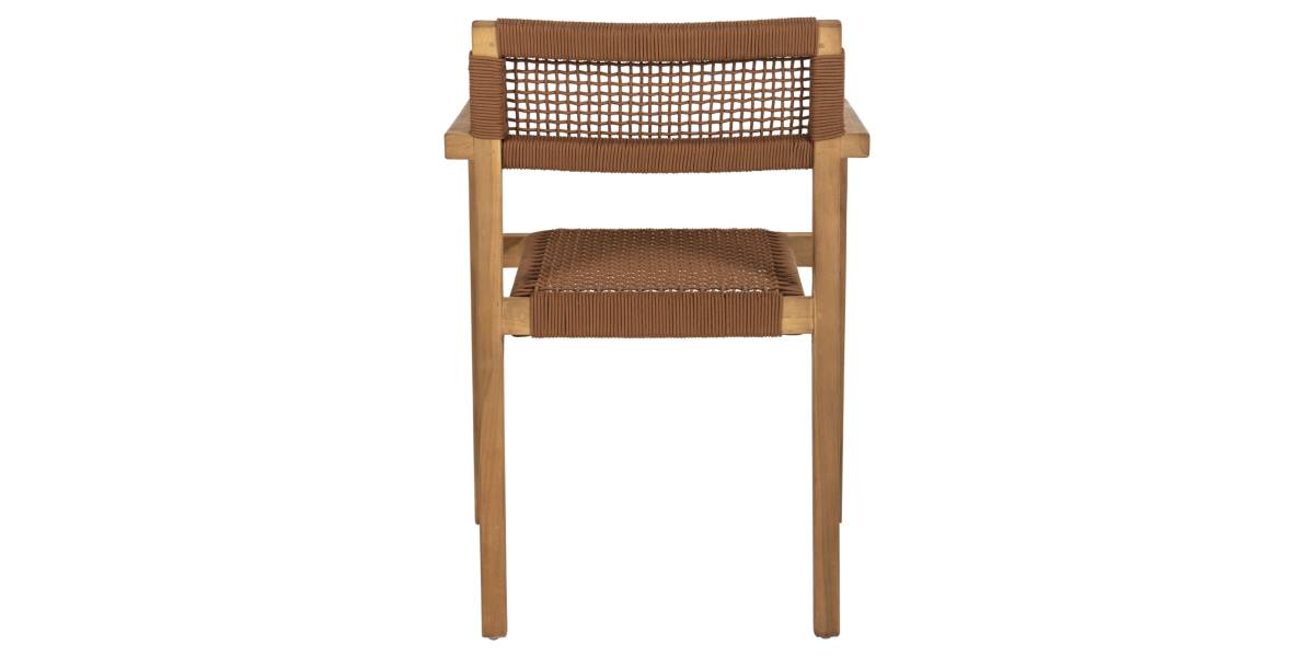 ΠΟΛΥΘΡΟΝΑ CHARLOTTE HM9637.01 ΞΥΛΟ TEAK ΦΥΣΙΚΟ & ΚΑΦΕ ΣΧΟΙΝΙ 59x54x83Y εκ.