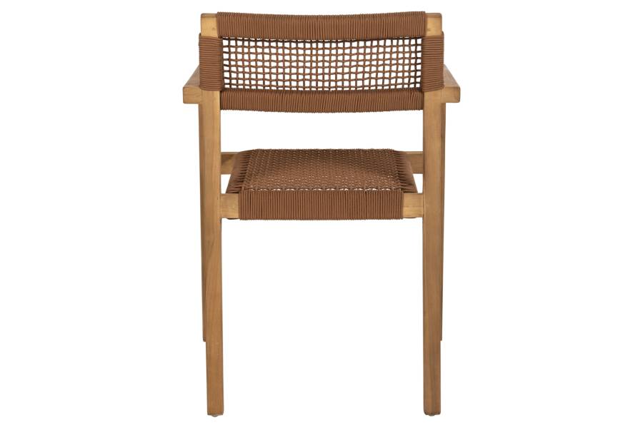 ΠΟΛΥΘΡΟΝΑ CHARLOTTE HM9637.01 ΞΥΛΟ TEAK ΦΥΣΙΚΟ & ΚΑΦΕ ΣΧΟΙΝΙ 59x54x83Y εκ.