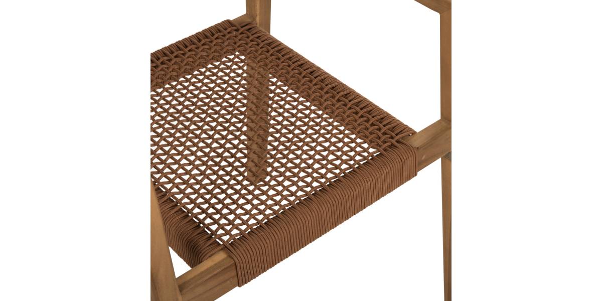 ΠΟΛΥΘΡΟΝΑ CHARLOTTE HM9637.01 ΞΥΛΟ TEAK ΦΥΣΙΚΟ & ΚΑΦΕ ΣΧΟΙΝΙ 59x54x83Y εκ.